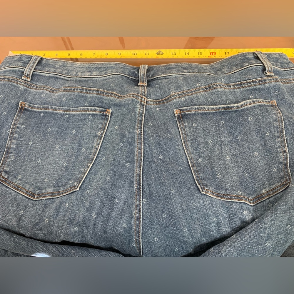 Talbots Light Blue Patterned Jeans - image 2